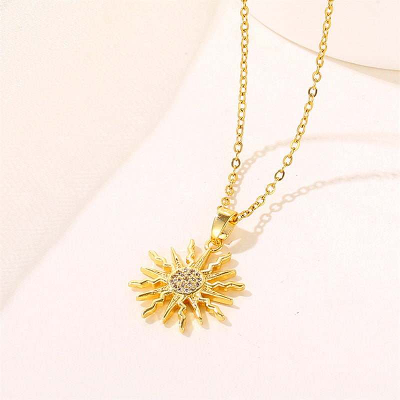 Handmade Tropical Style Necklace With PVD Coated Titanium Steel And Titanium Plating On Cable Chain