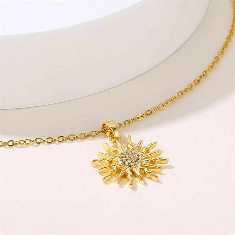 Handmade Tropical Style Necklace With PVD Coated Titanium Steel And Titanium Plating On Cable Chain