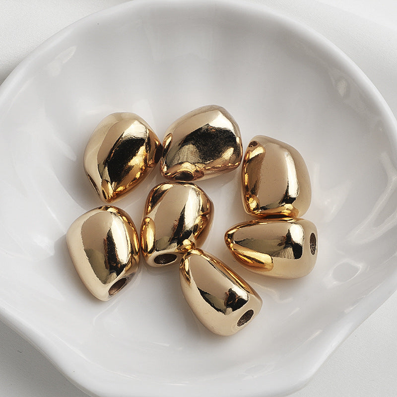 Copper Spacer Bars With 14K Real Gold Plated Electroplated Finish, Gold Jewelry Accessories In Commute Style