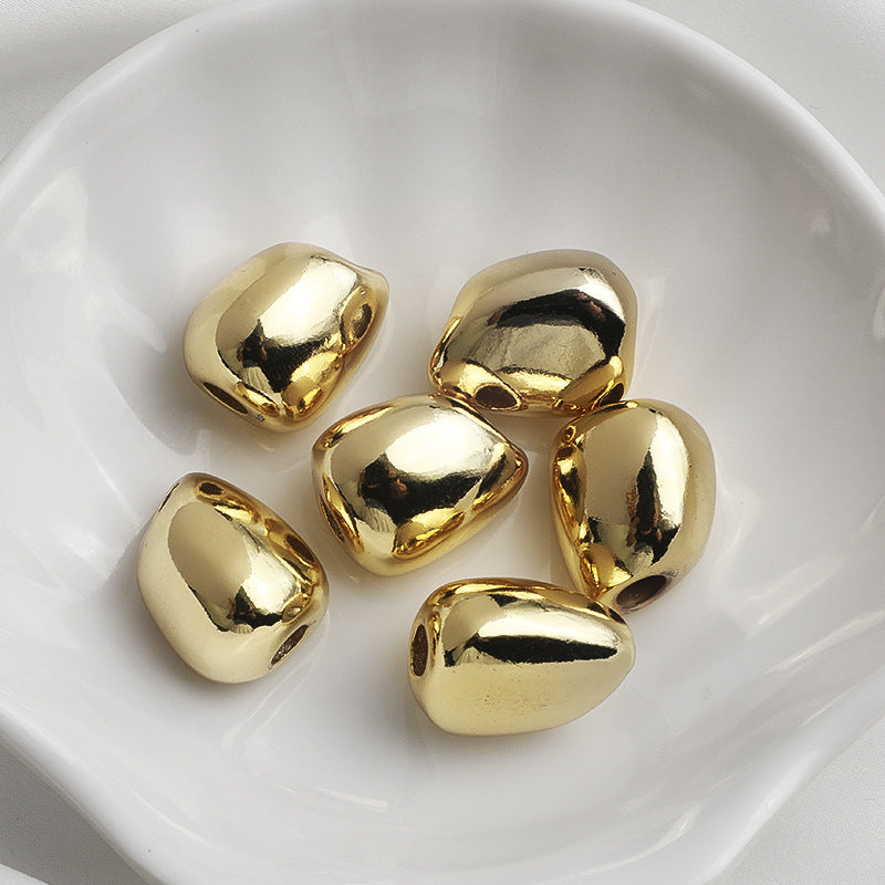 Copper Spacer Bars With 14K Real Gold Plated Electroplated Finish, Gold Jewelry Accessories In Commute Style