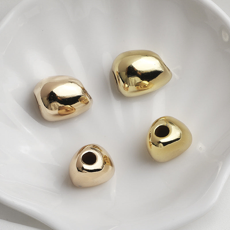 Copper Spacer Bars With 14K Real Gold Plated Electroplated Finish, Gold Jewelry Accessories In Commute Style