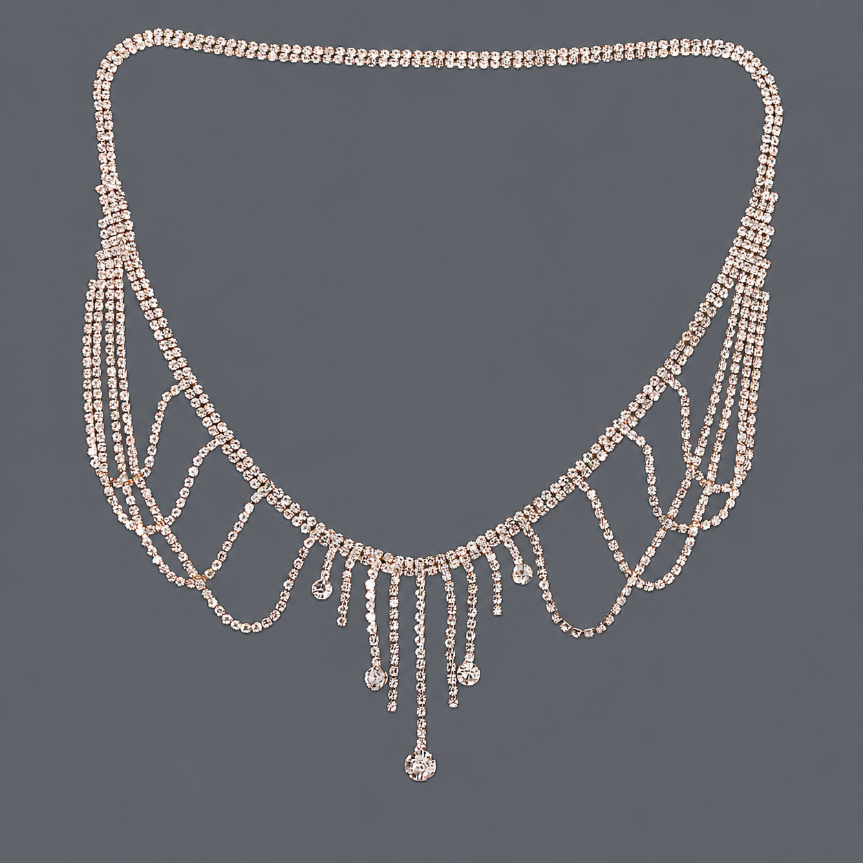 Ethnic Style Tassel Alloy Inlay Rhinestones Hair Band 1 Piece