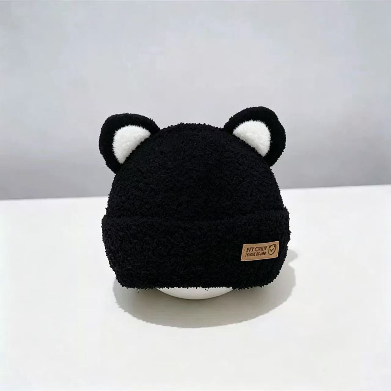 Boys And Girls Thickened Fluffy Elastic Baby Hat Winter Hat Warm Ear Protection Hat Suitable For Autumn And Winter