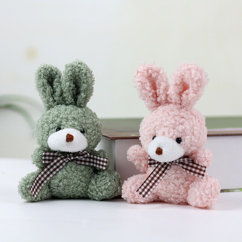 Cute Natural Pink Plush Rabbit Stuffed Animal Toy For Children Unisex