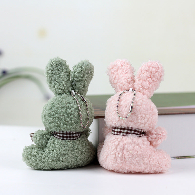 Cute Natural Pink Plush Rabbit Stuffed Animal Toy For Children Unisex