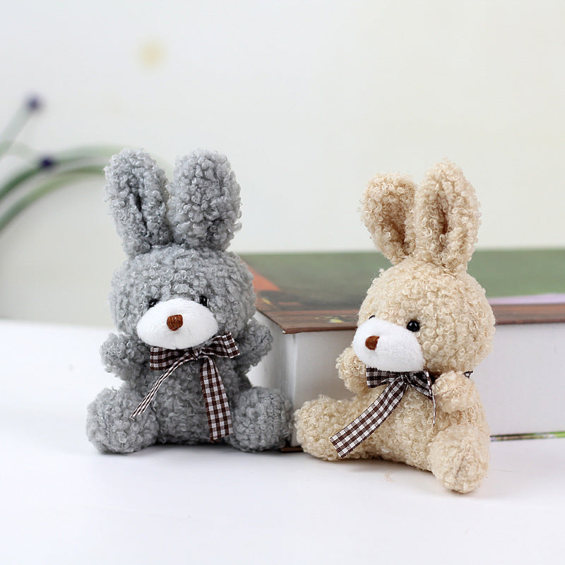 Cute Natural Pink Plush Rabbit Stuffed Animal Toy For Children Unisex