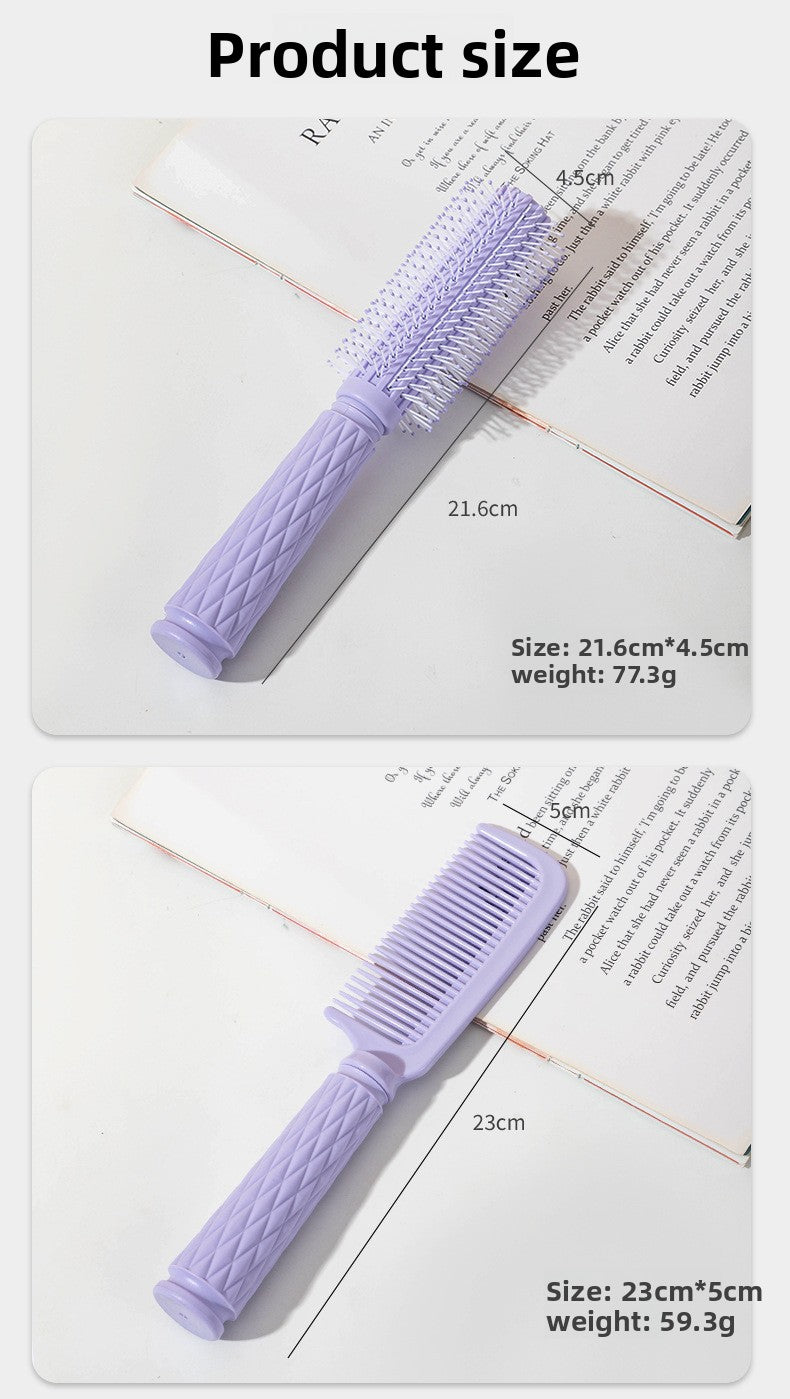 Natural Pink Plastic Hair Comb 4 Pieces Set For Easy Styling And Detangling