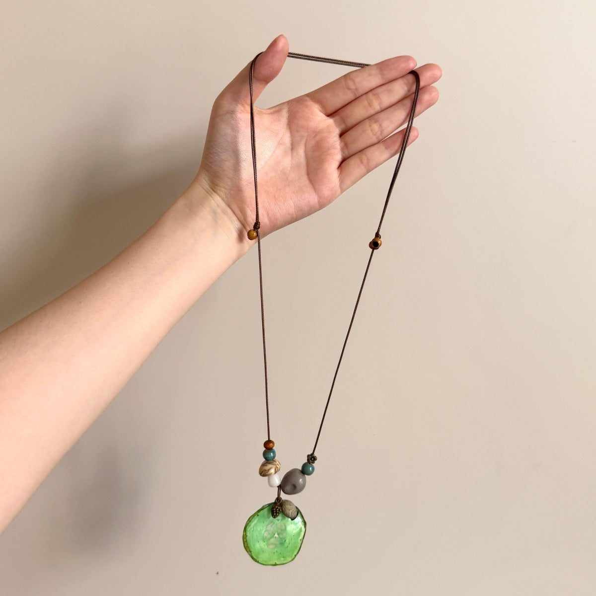 Lady Modern Style Solid Color Titanium Steel Tassel Plating Layered Necklaces