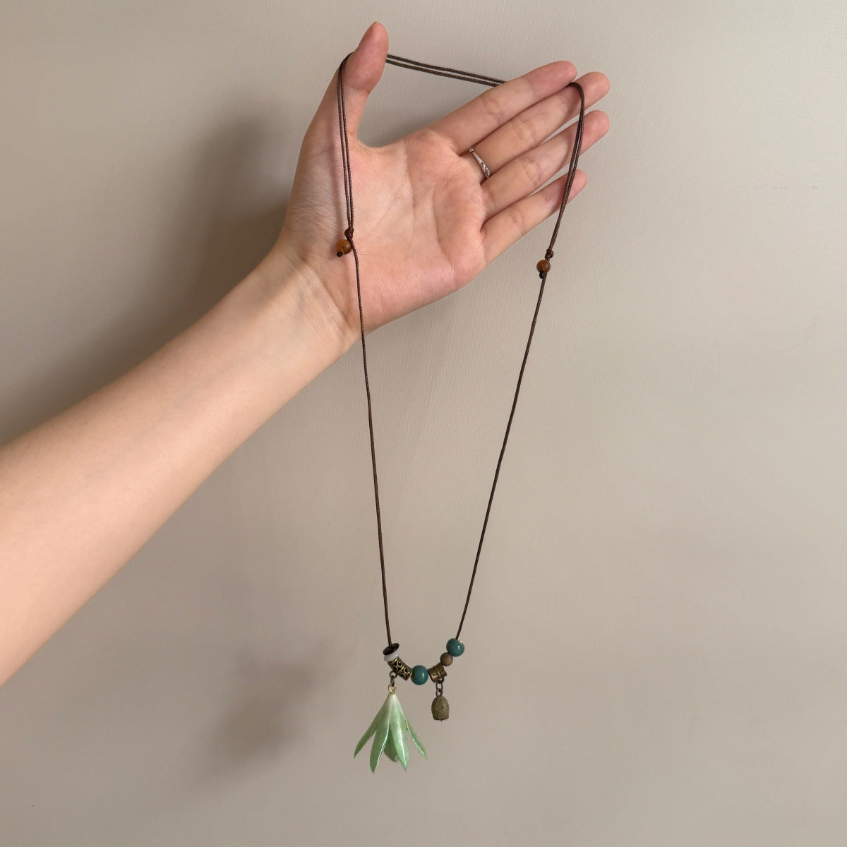 Lady Modern Style Solid Color Titanium Steel Tassel Plating Layered Necklaces