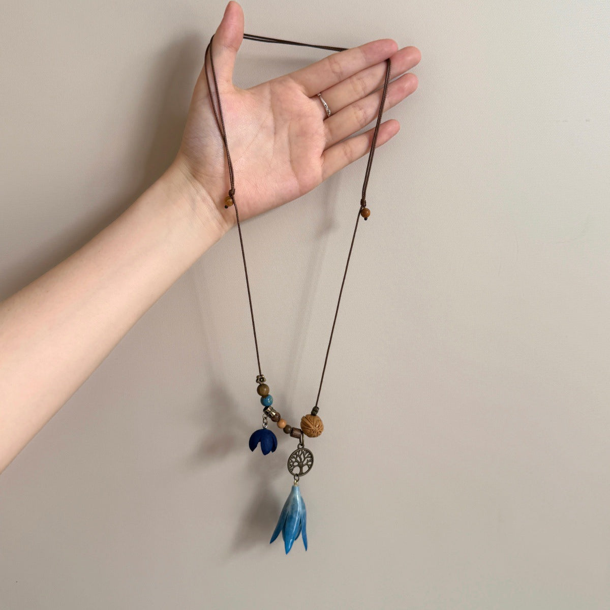 Lady Modern Style Solid Color Titanium Steel Tassel Plating Layered Necklaces