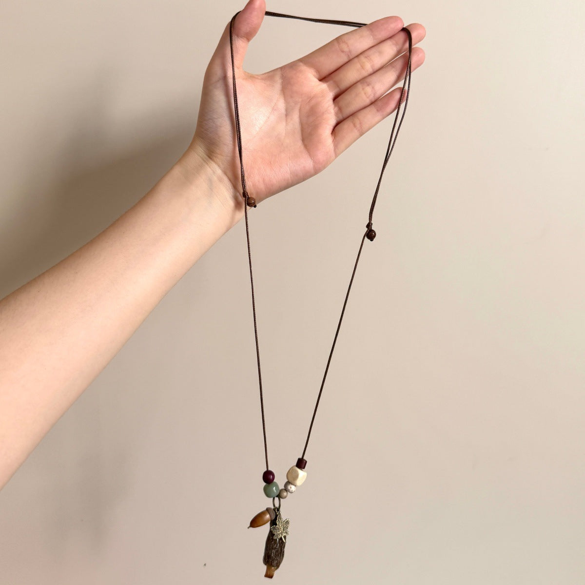 Lady Modern Style Solid Color Titanium Steel Tassel Plating Layered Necklaces