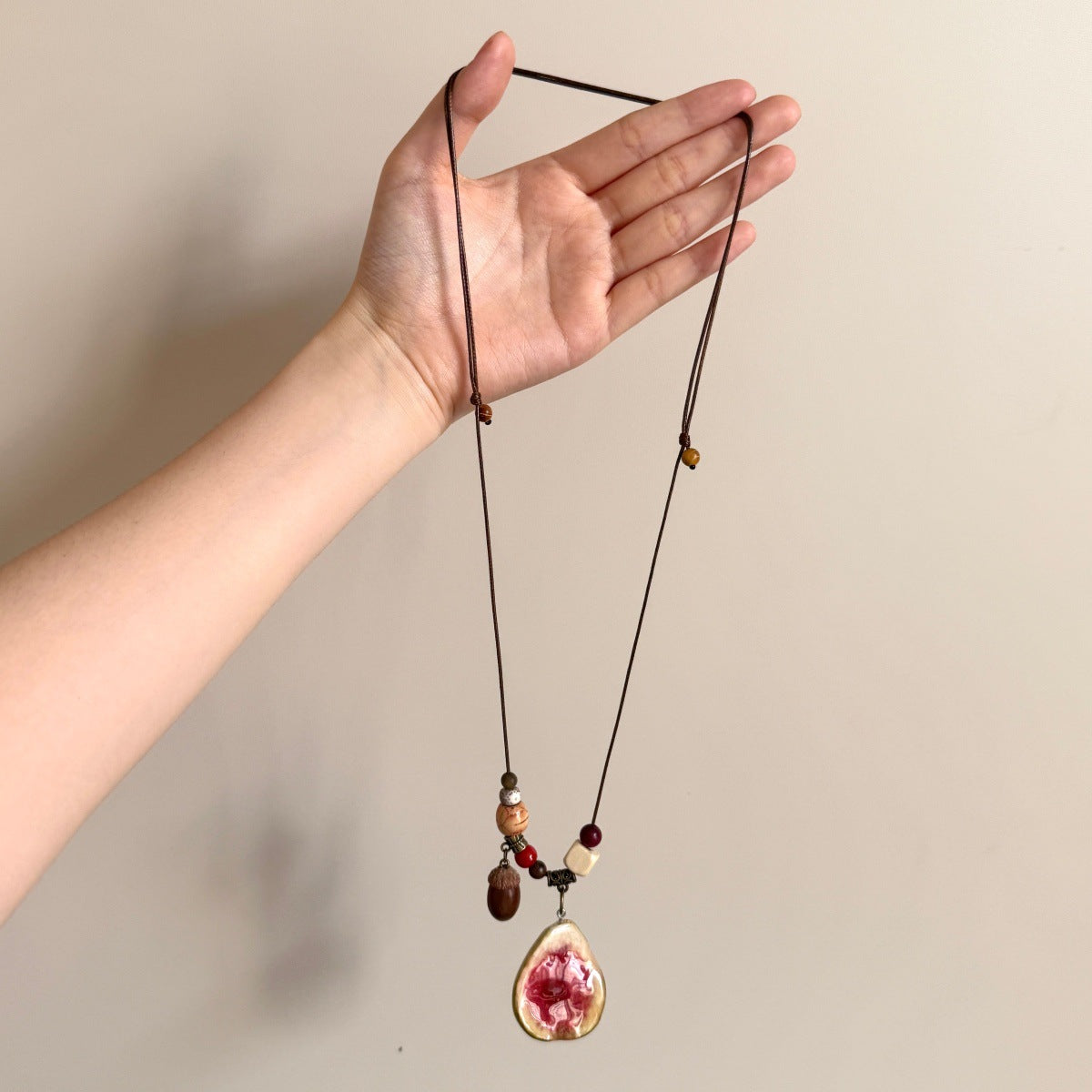 Lady Modern Style Solid Color Titanium Steel Tassel Plating Layered Necklaces