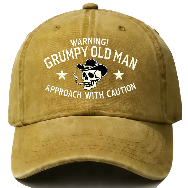 Men's Ethnic Style Baseball Cap With Curved Brim, Cotton Material Featuring Embroidery And UV Protection