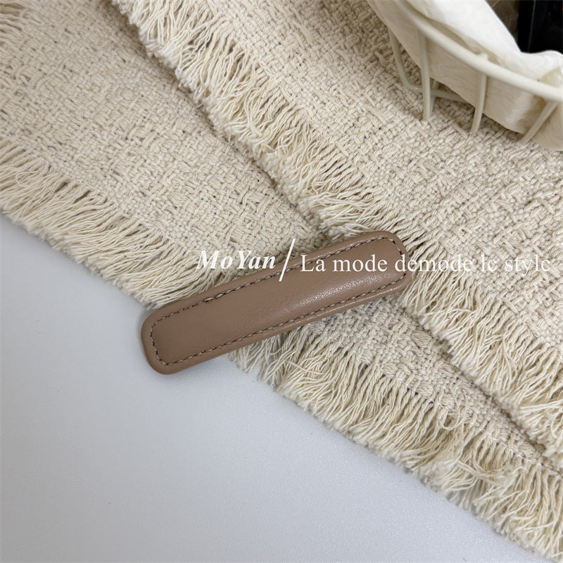 New Style Geometric BB Clips Hairpin For Women Featuring Alloy Material With PU Inlay In Coffer Color