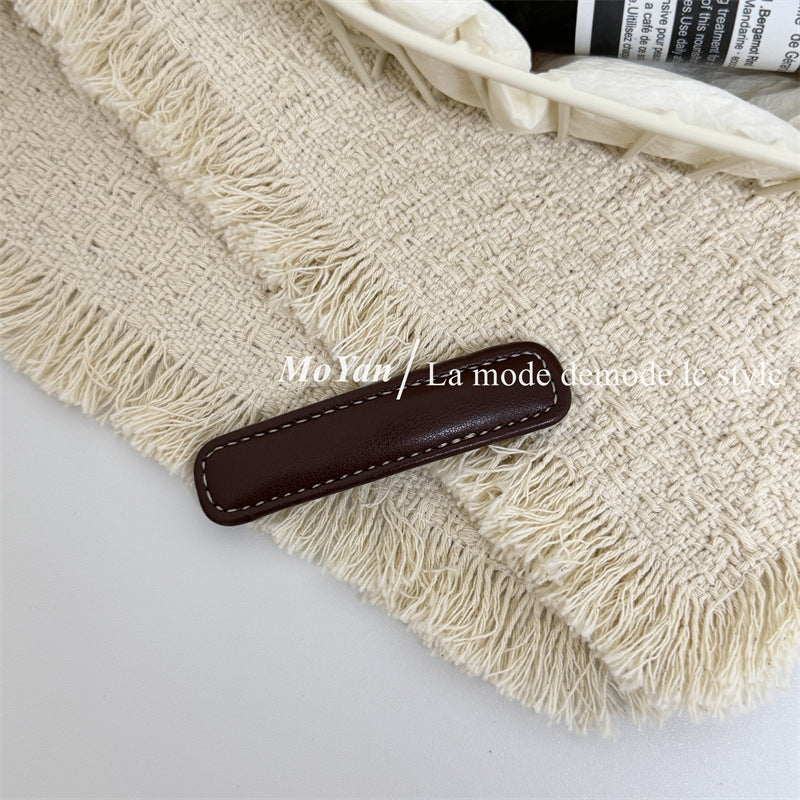 New Style Geometric BB Clips Hairpin For Women Featuring Alloy Material With PU Inlay In Coffer Color