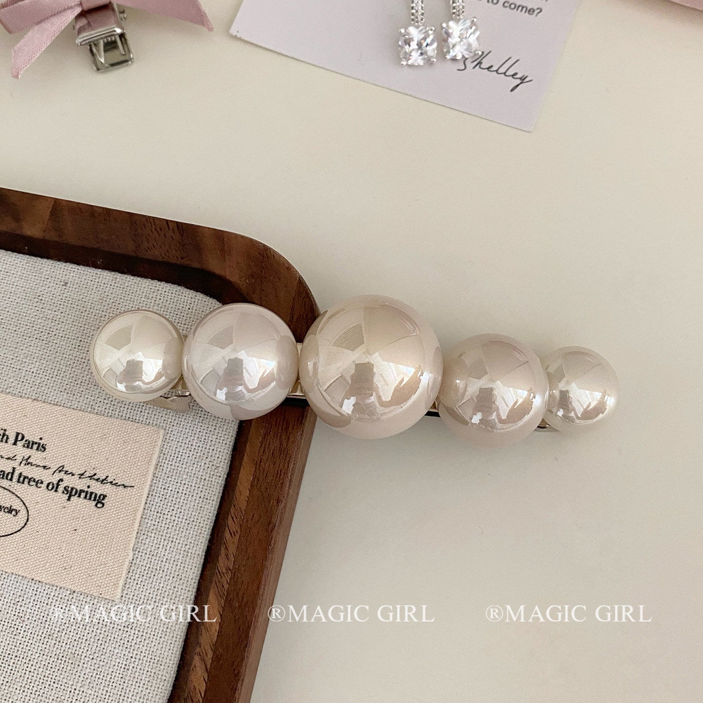 French Style Pearl Hairpin For Women In Spring, Featuring Elegant Metal Material