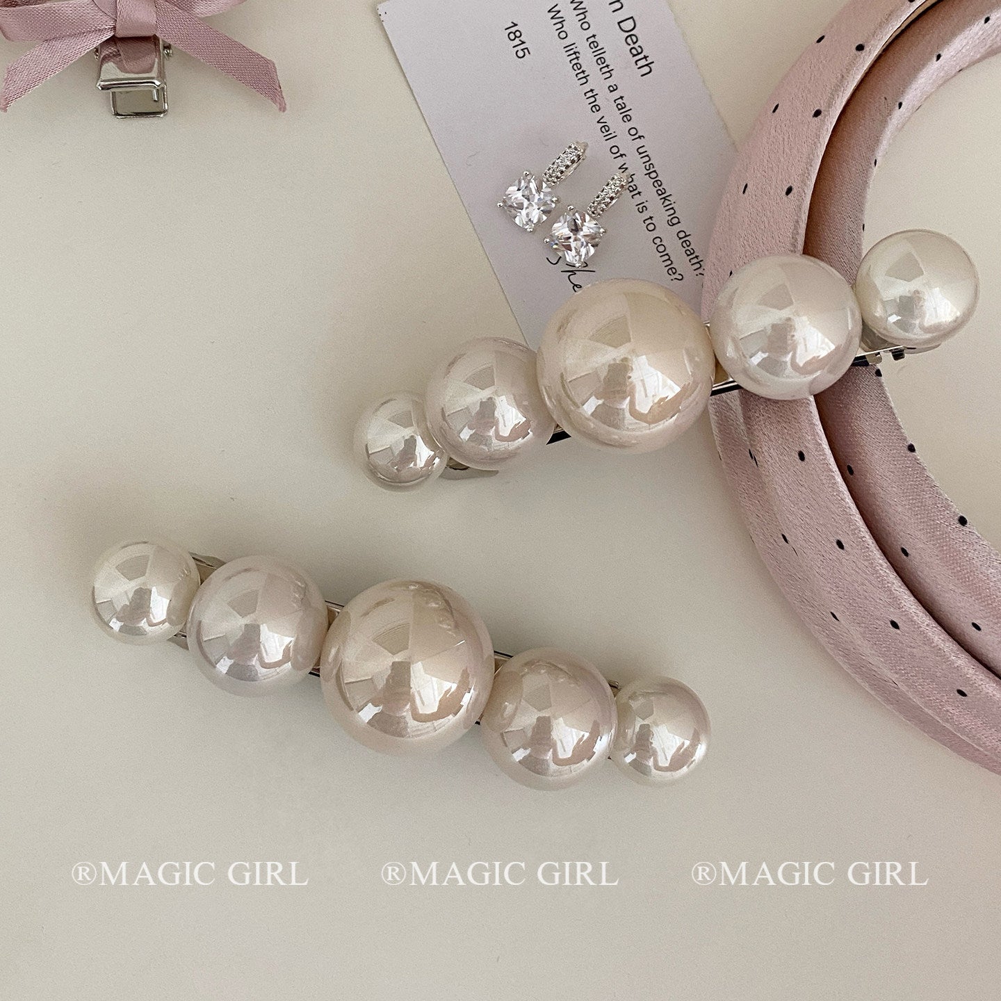 French Style Pearl Hairpin For Women In Spring, Featuring Elegant Metal Material