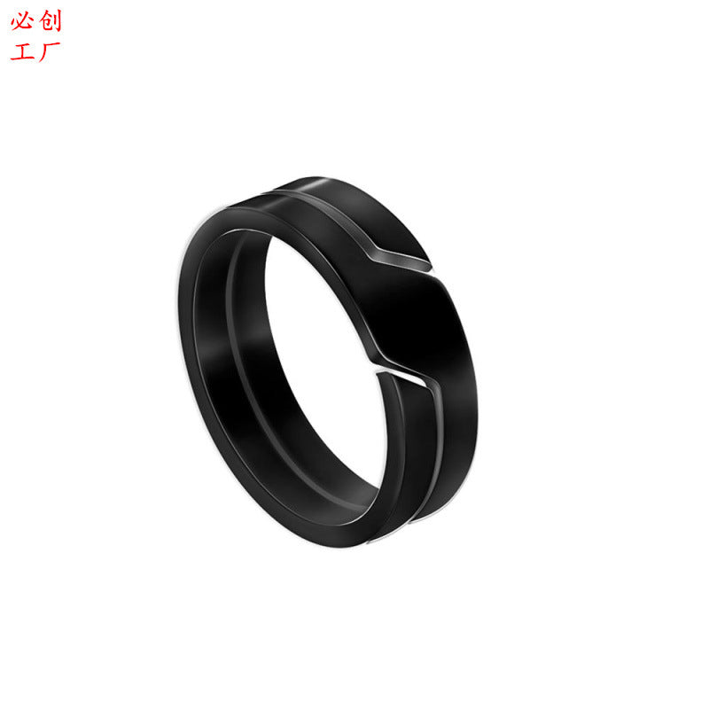 Fashion Solid Color Stainless Steel Plating Rings 1 Piece