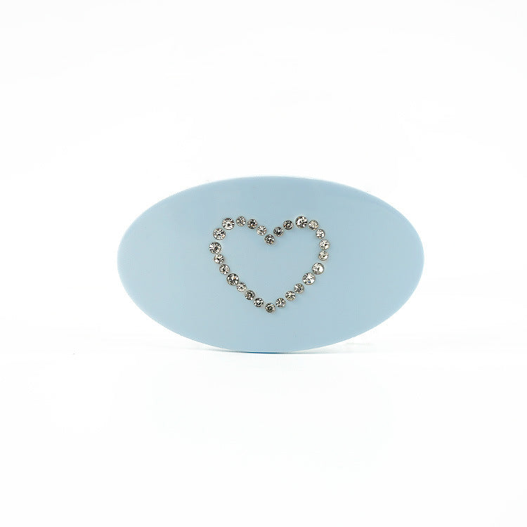 New Style Heart Shape Hairpin For Women In Blue, Made With Acetic Acid Sheets