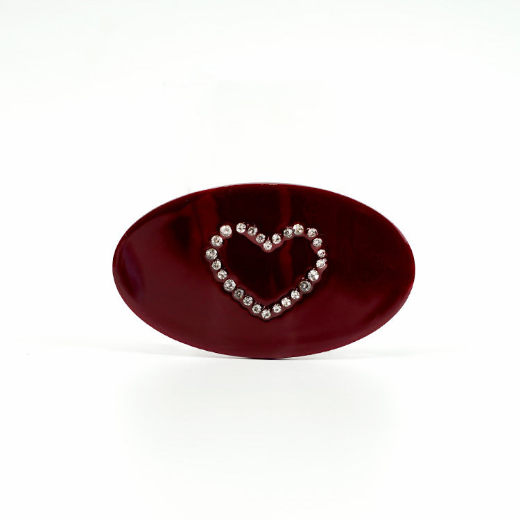 New Style Heart Shape Hairpin For Women In Blue, Made With Acetic Acid Sheets