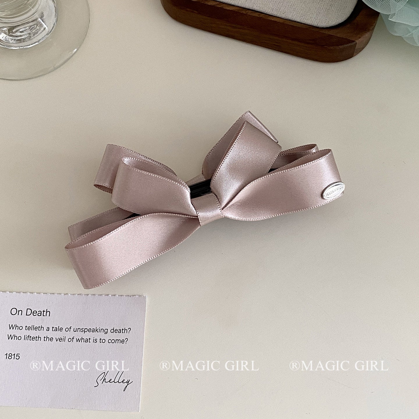 New Style Bow Tie Banana Clip Hairpin For Women In Dyed Black Satin, Perfect For Spring