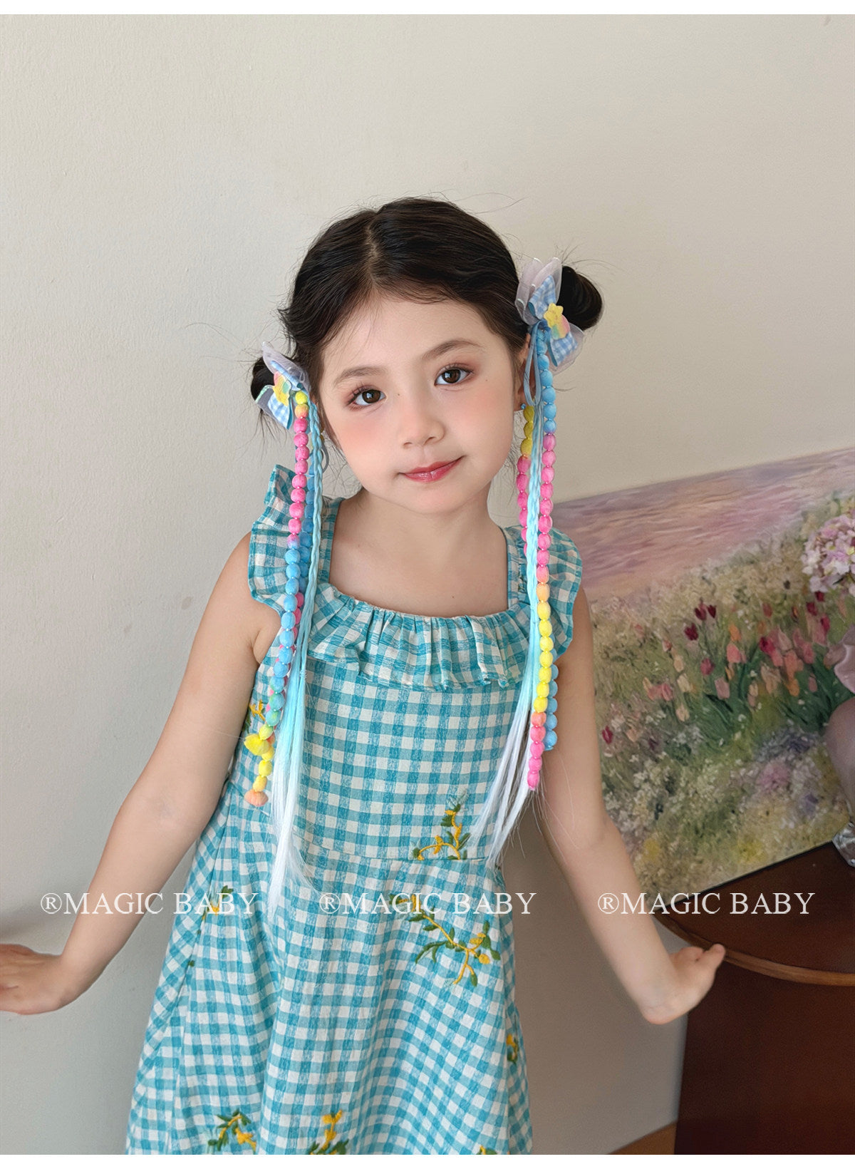 Cute Fuzzy Ball Rubber Band Hair Accessories For Girls, 2 PCS Package, Made Of Soft Cloth In Colour