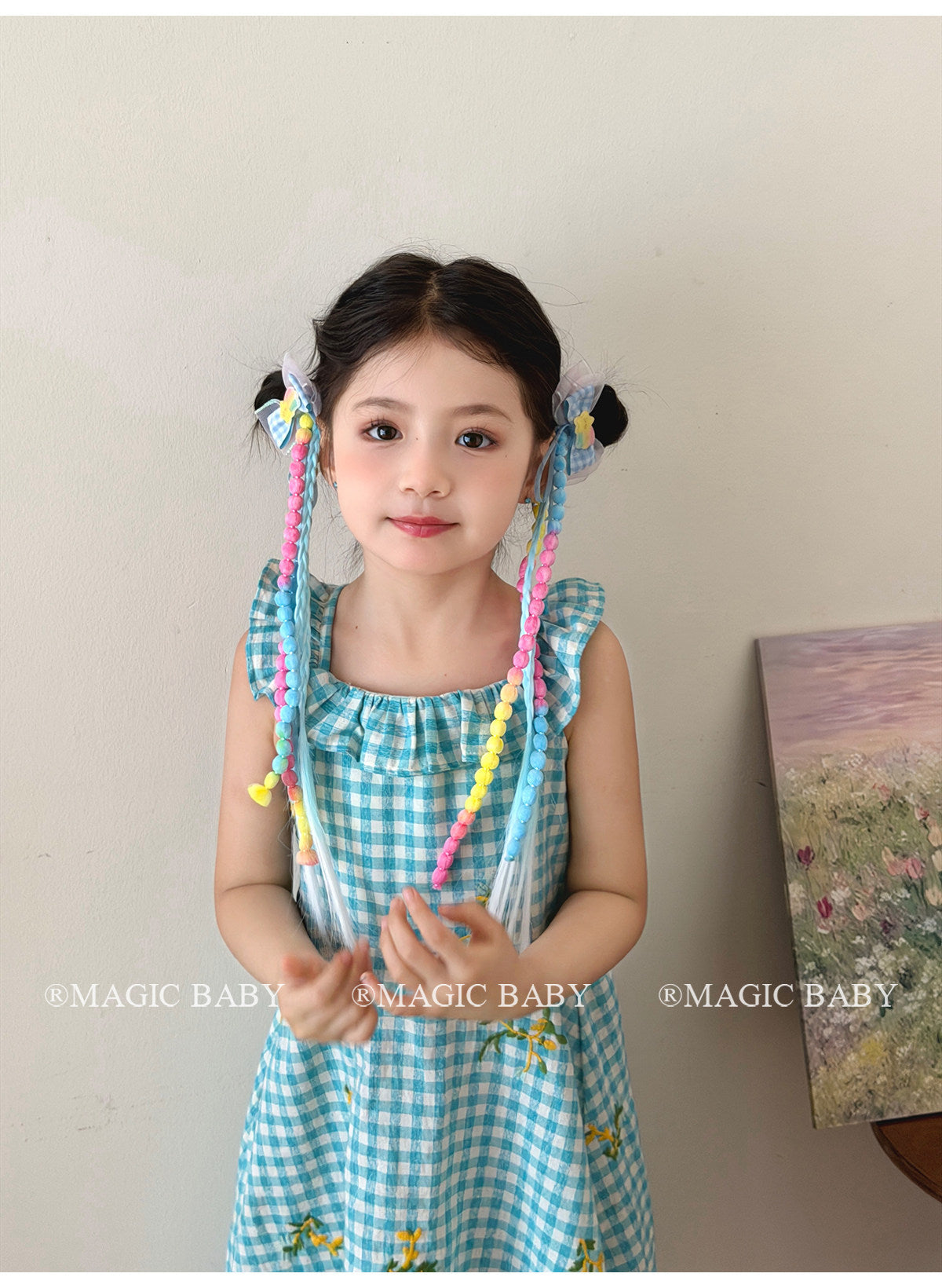 Cute Fuzzy Ball Rubber Band Hair Accessories For Girls, 2 PCS Package, Made Of Soft Cloth In Colour
