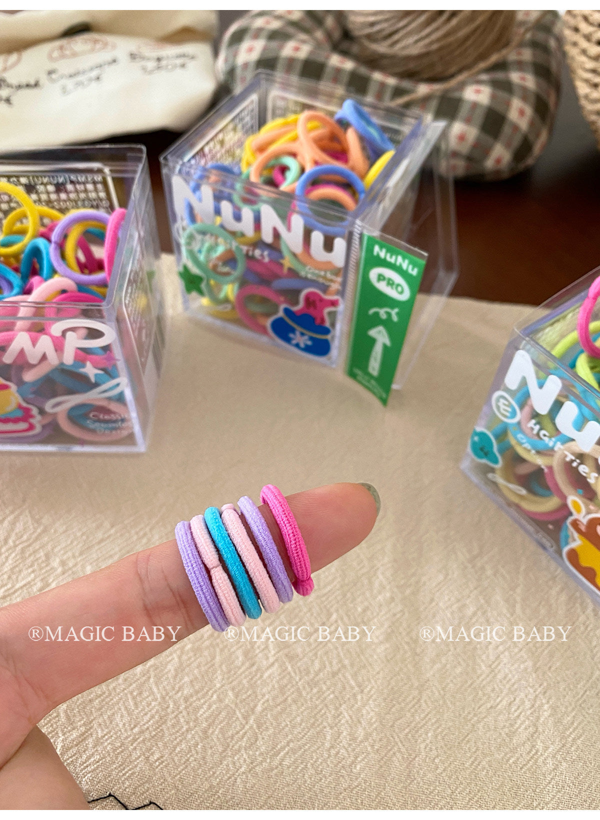 Simple Style Rubber Band Hair Accessory For Girls In Colour, Made Of Cloth, Perfect For Summer