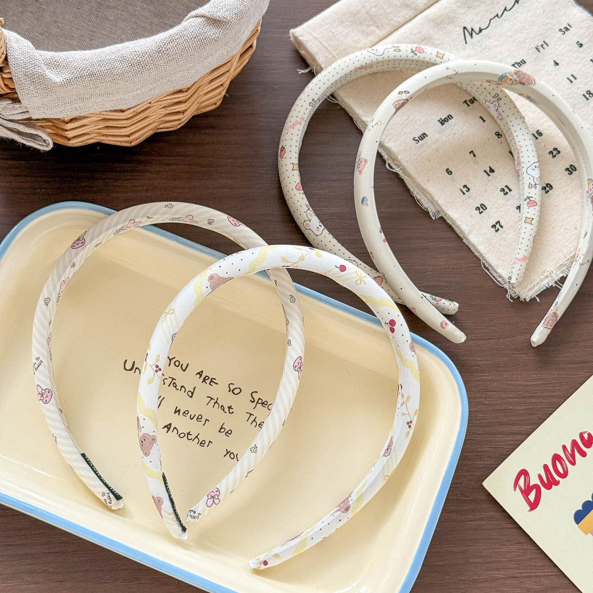Sweet Rabbit Spa Headband For Kids In Yellow, Made Of Soft Cloth, Perfect For Summer