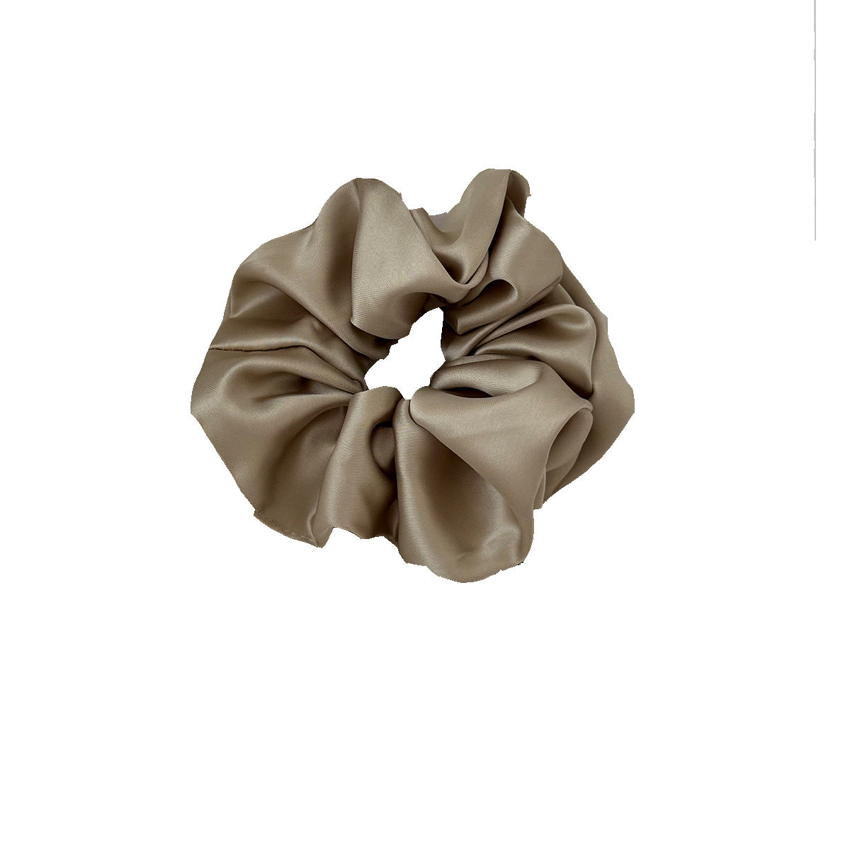 New Style Geometric Satin Scrunchie For Women In Natural Pink, Perfect Winter Hair Accessory