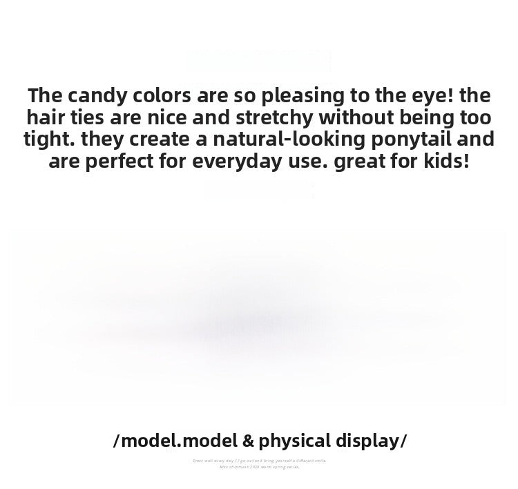 Simple Style Rubber Band Hair Accessory For Girls In Colour, Made Of Cloth, Perfect For Summer
