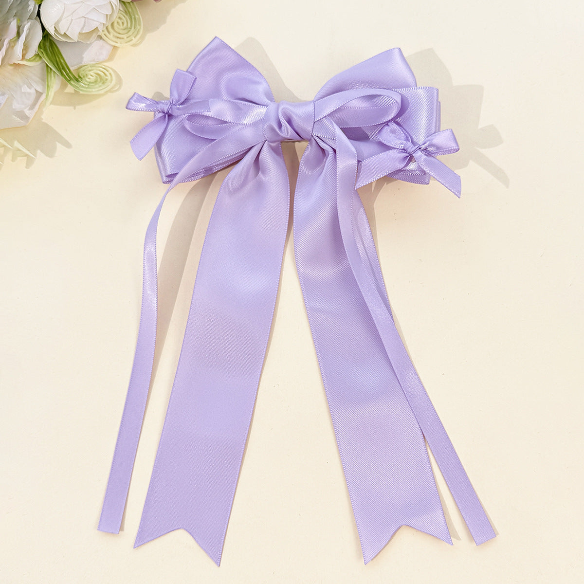 French Style Bow Tie Hair Bow Hairpin For Women In Dyed Black, Perfect For Spring & Summer