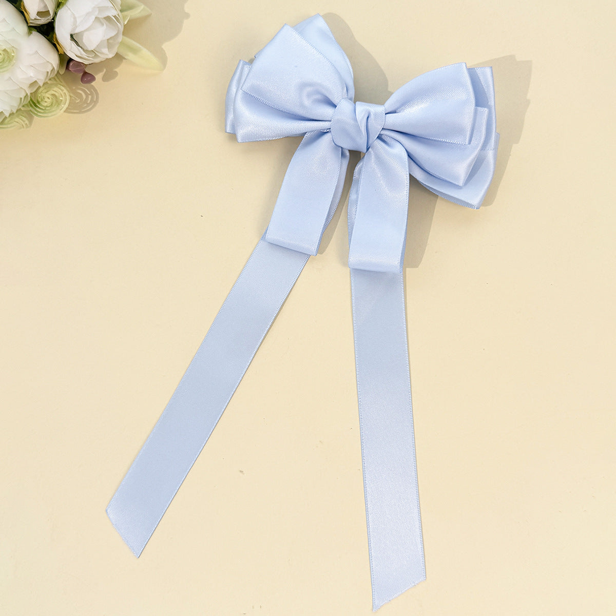 French Style Bow Tie Hairpin For Women In Dyed Black, Perfect Hair Accessory For Summer