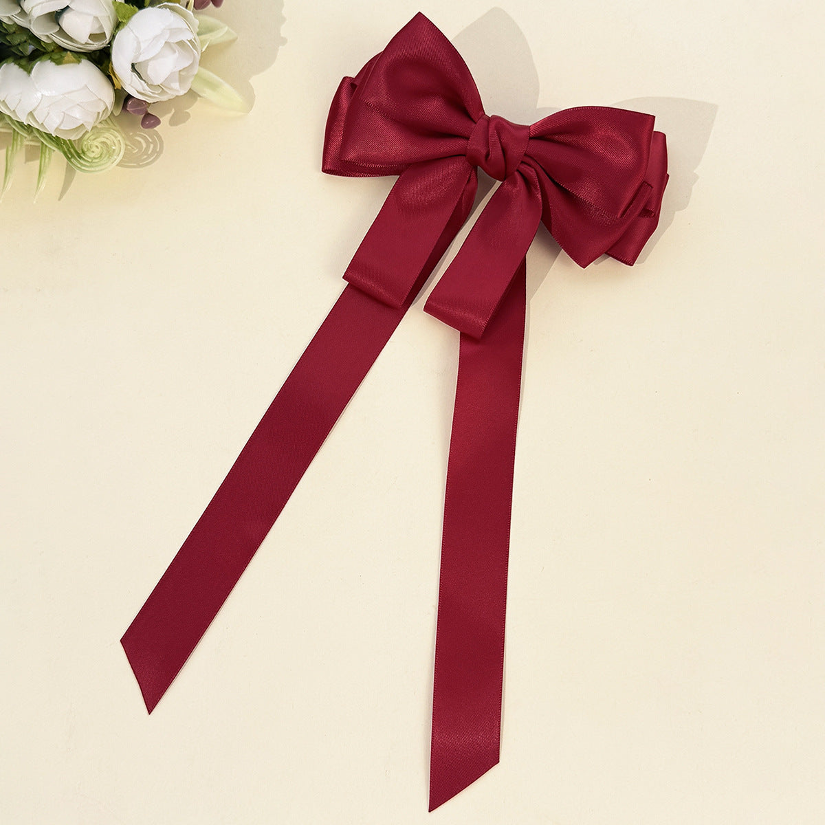 French Style Bow Tie Hairpin For Women In Dyed Black, Perfect Hair Accessory For Summer
