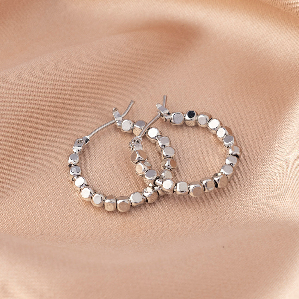 Gold Circle Hoop Earrings For Women With Copper Posts Featuring Exaggerated Style