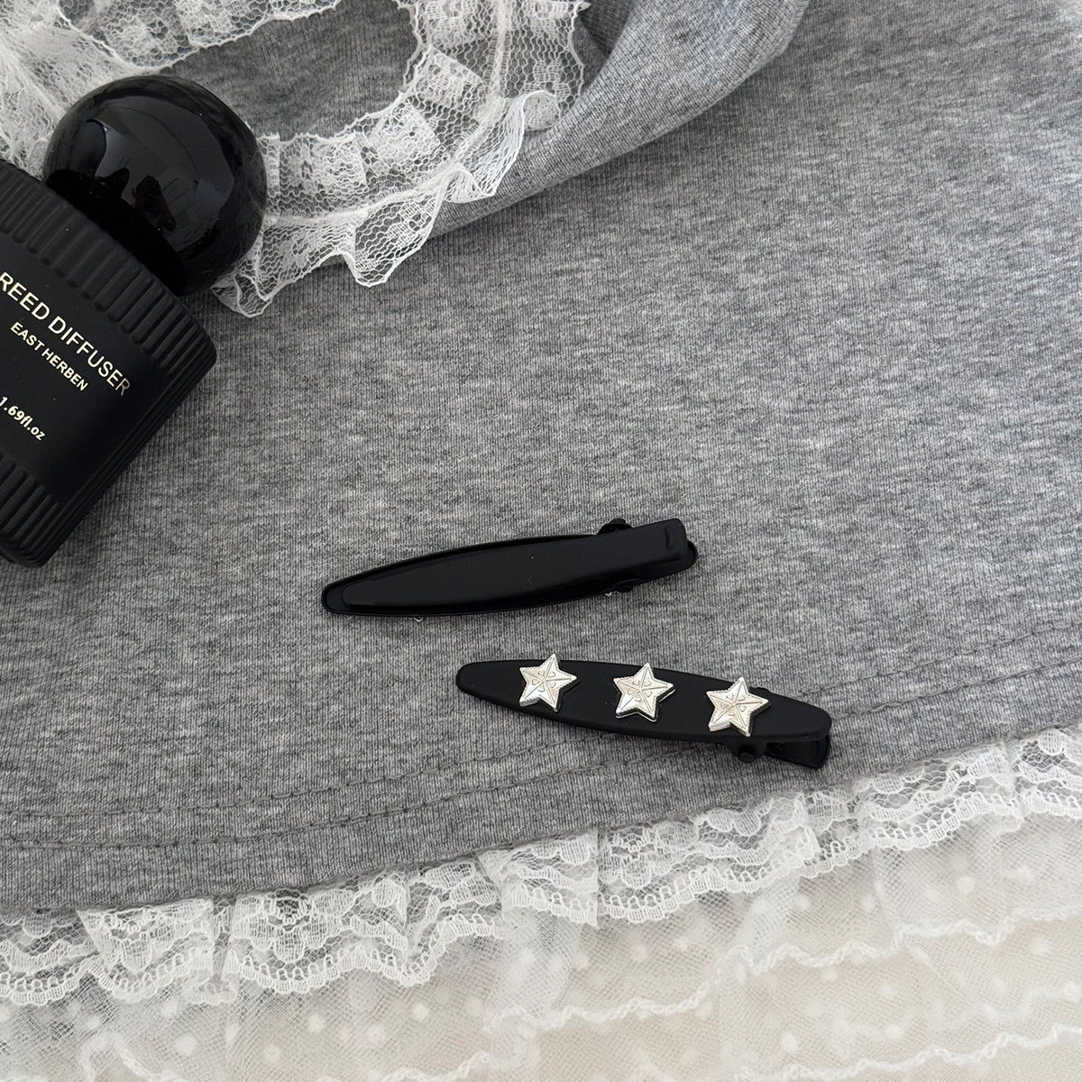 French Style Pentagram Hairpin For Women In Silver Alloy, Perfect Summer Hair Accessory