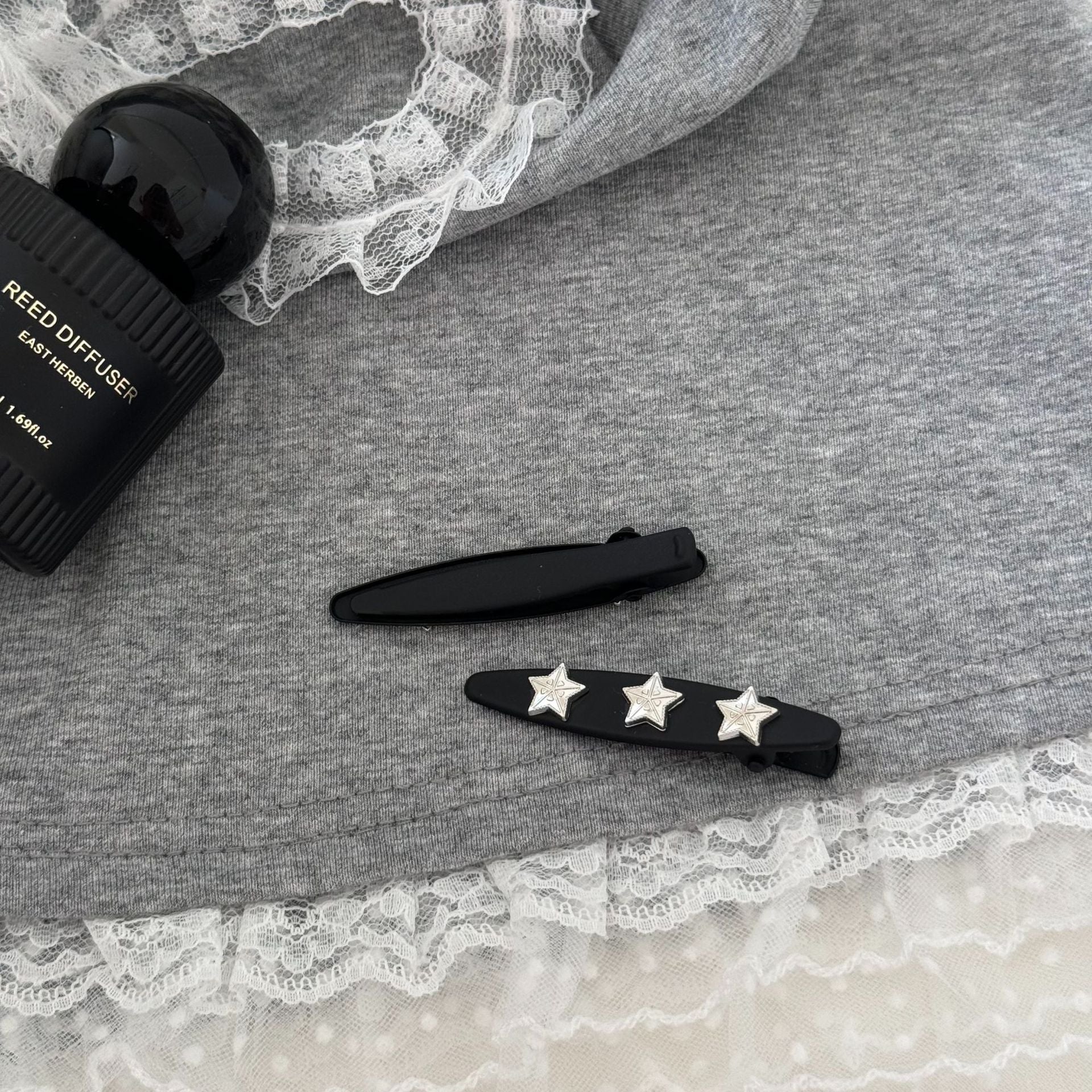 French Style Pentagram Hairpin For Women In Silver Alloy, Perfect Summer Hair Accessory