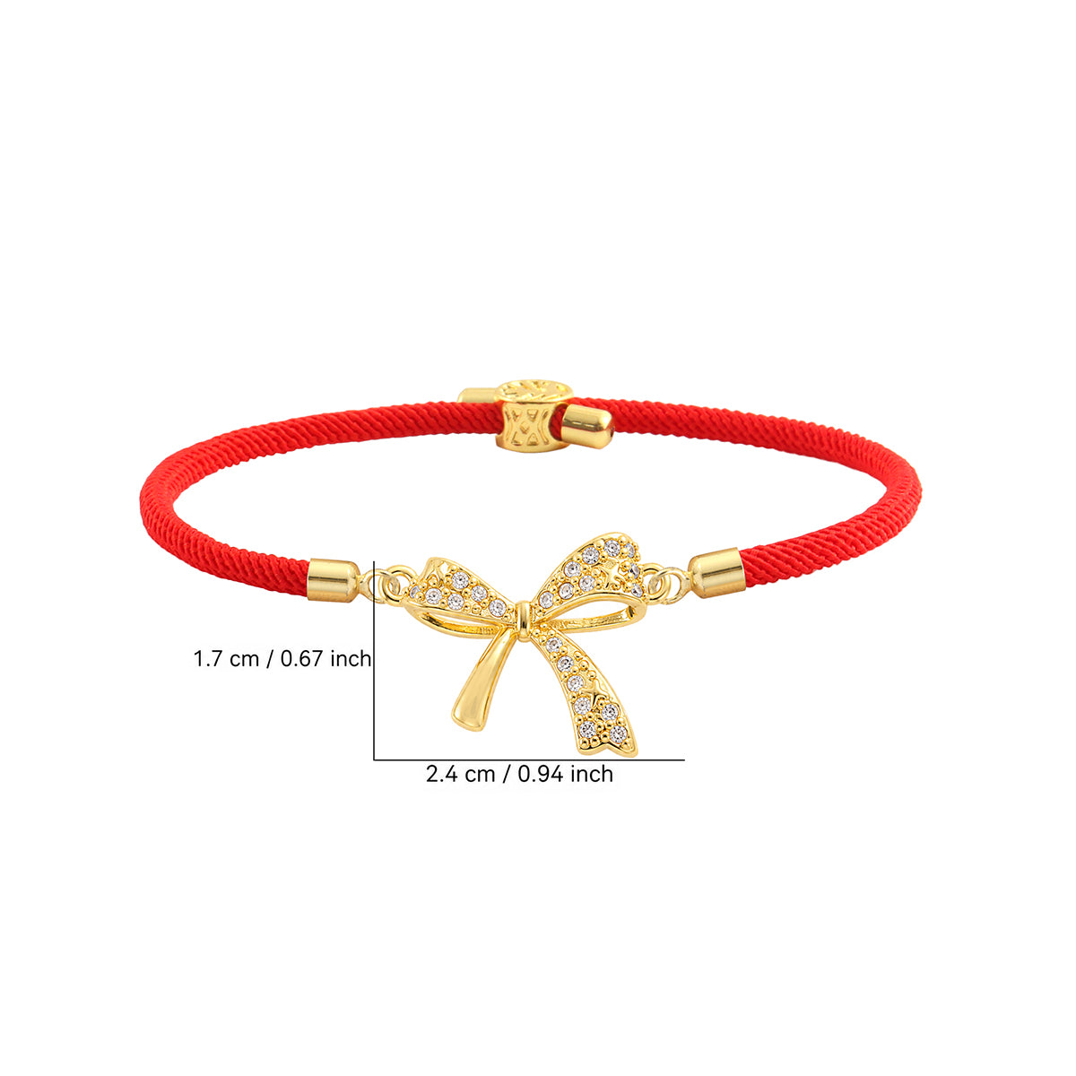Elegant White Nylon Bow Tie Drawstring Bracelet For Women With Zircon Inlay And Cord String Chain