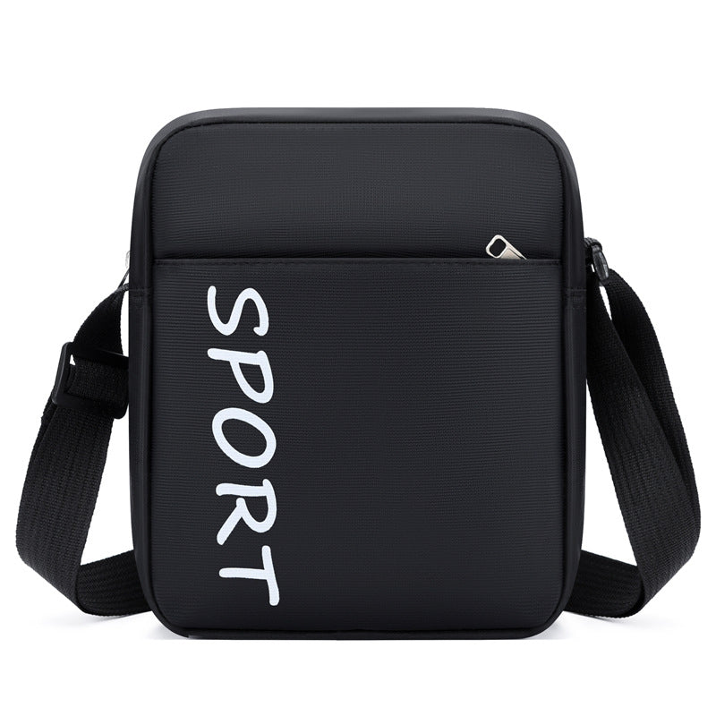 Men's Stripe Oxford Cloth Crossbody Bag With Water Resistant Feature
