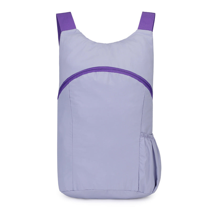 Color Block Hiking Backpack In Polyester With Sewing Thread, Lightweight And 11 Inch Size For  Spring And Summer