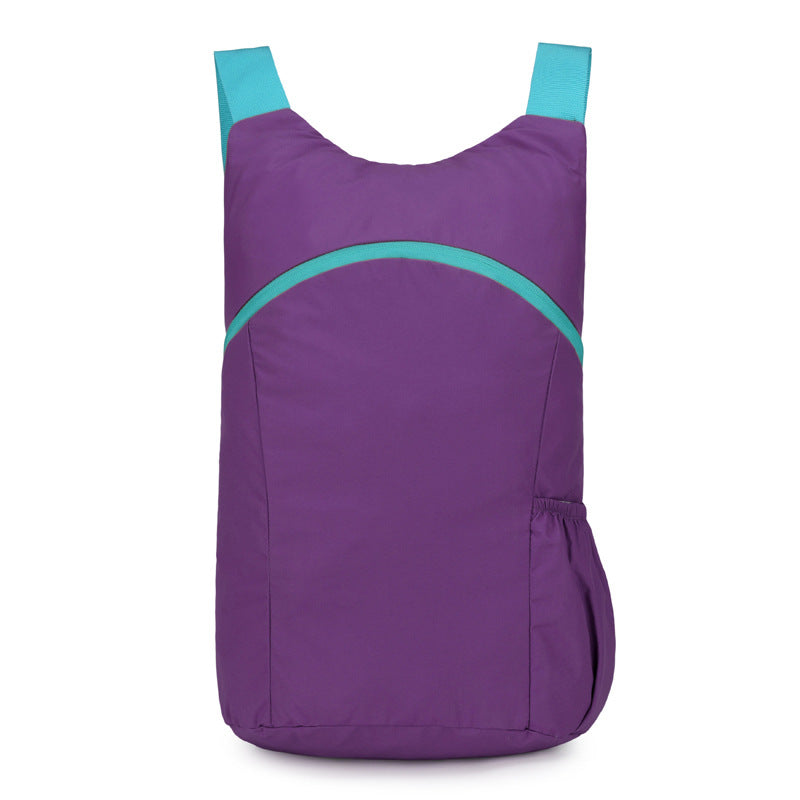 Color Block Hiking Backpack In Polyester With Sewing Thread, Lightweight And 11 Inch Size For  Spring And Summer