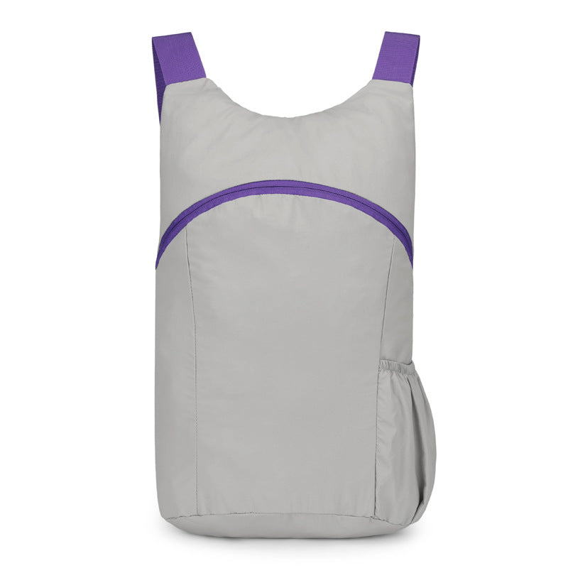 Color Block Hiking Backpack In Polyester With Sewing Thread, Lightweight And 11 Inch Size For  Spring And Summer