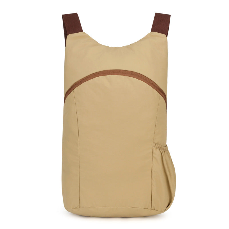 Color Block Hiking Backpack In Polyester With Sewing Thread, Lightweight And 11 Inch Size For  Spring And Summer