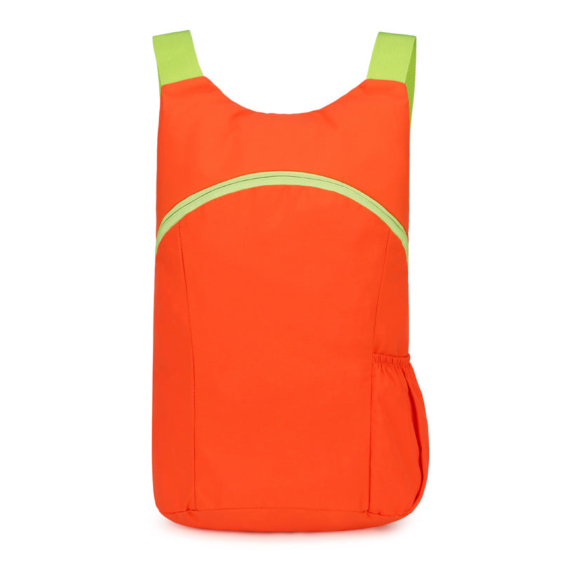 Color Block Hiking Backpack In Polyester With Sewing Thread, Lightweight And 11 Inch Size For  Spring And Summer