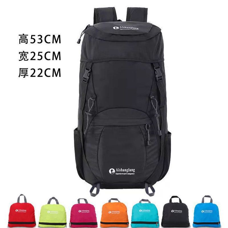 Color Block Hiking Backpack In Polyester With Sewing Thread Detail, Wear-Resistant Casual Backpack