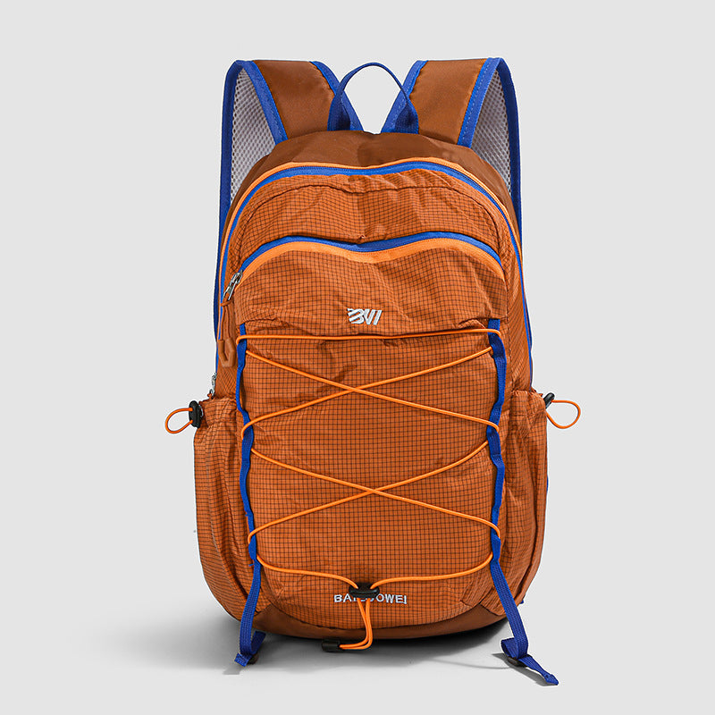 Color Block Lightweight Hiking Backpack In Oxford Cloth For Unisex, Ideal For Summer Outdoor Activities