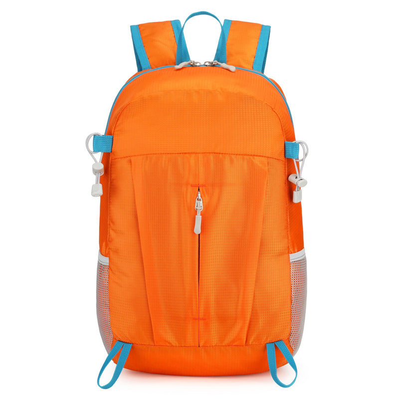 Solid Color Lightweight Hiking Backpack In Durable Nylon Material, Unisex Design For Outdoor Adventures
