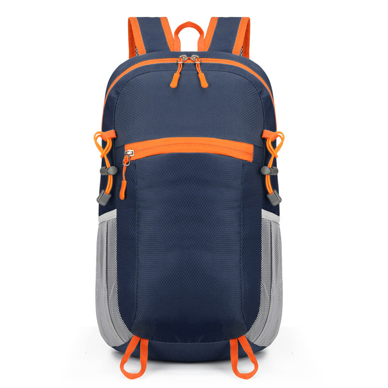 Solid Color Lightweight Hiking Backpack Made Of Durable Nylon, Unisex Design For Outdoor Adventures