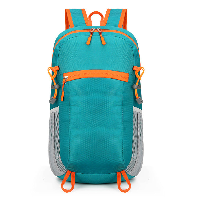 Solid Color Lightweight Hiking Backpack Made Of Durable Nylon, Unisex Design For Outdoor Adventures