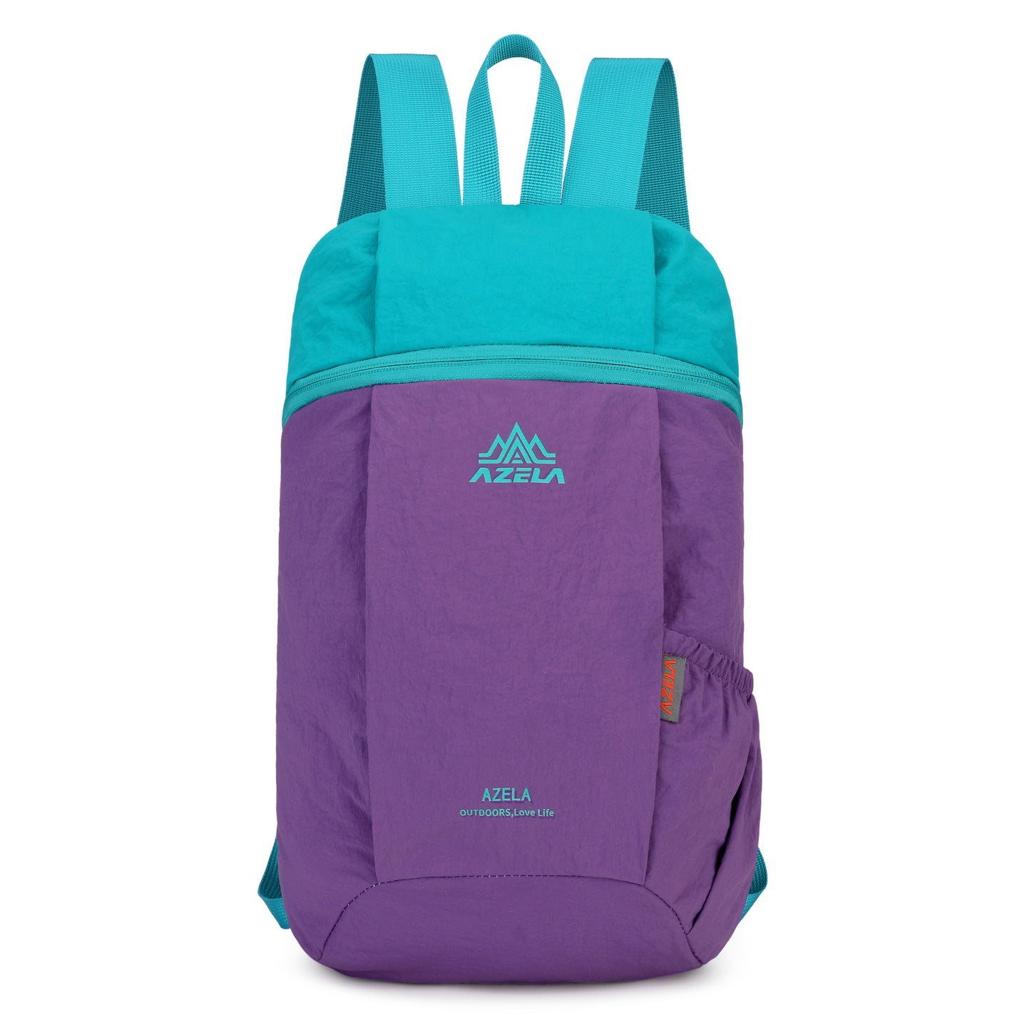 Color Block Hiking Backpack With Water Repellent Nylon Material, Unisex Design For  Spring And Summer